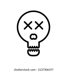 skull icon design, vector illustration with line style, best used for banner or web application