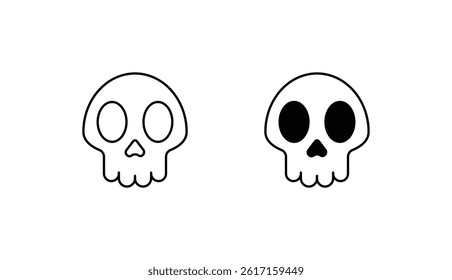 Skull icon design with white background stock illustration