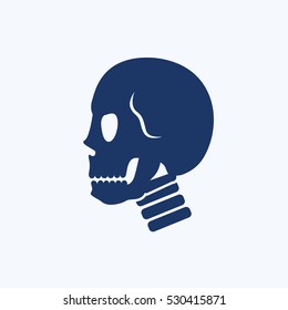 Skull icon design,clean vector