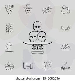Skull icon. Dia de muertos icons universal set for web and mobile
