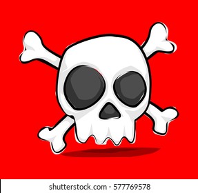 skull icon doodle
