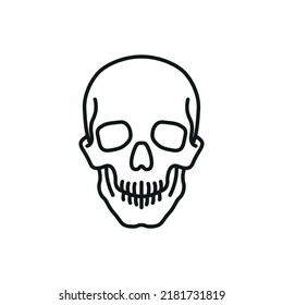 Skull icon - editable stroke