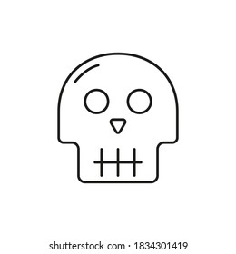 skull icon element of halloween icon for mobile concept and web apps. Thin line skull icon can be used for web and mobile. Premium icon on white background