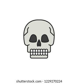 skull icon. Element of magic icon for mobile concept and web apps. Color skull icon can be used for web and mobile