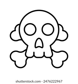 skull icon from fairy tail icon set with simple outline style