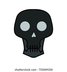 skull icon flat color