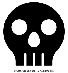 Icono de cráneo en estilo glifo