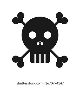 Skull icon. Graphic template. Vector illustration