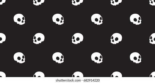 skull icon Halloween bone ghost vector seamless pattern illustration wallpaper background