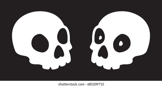 Skull icon Halloween bone Ghost illustration vector