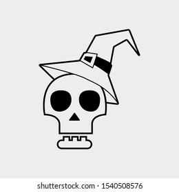Skull icon, Halloween icon. New trendy skull vector illustration symbol