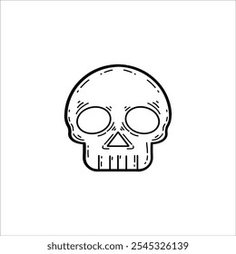 Skull icon hand drawn illustration artwork