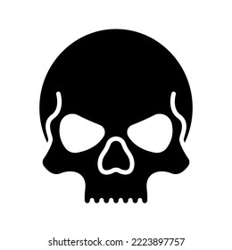 Skull icon. skull head sign for mobile concept and web design. vector illustration