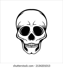 Skull Icon. Human Royal Skeleton	