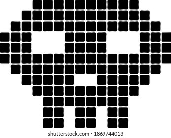 Skull icon illustration of digital image