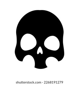 Skull icon illustration. Gothic design illustration isolated on white background. Vector EPS 10