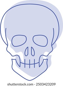 Totenkopf-Symbol und Illustration für Halloween und Horror-Themen Designs