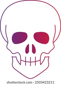 Totenkopf-Symbol und Illustration für Halloween und Horror-Themen Designs