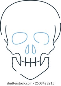 Totenkopf-Symbol und Illustration für Halloween und Horror-Themen Designs