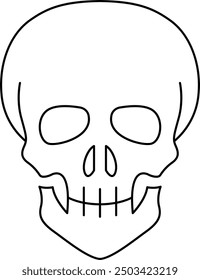 Totenkopf-Symbol und Illustration für Halloween und Horror-Themen Designs