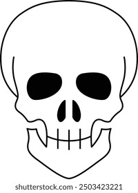 Totenkopf-Symbol und Illustration für Halloween und Horror-Themen Designs