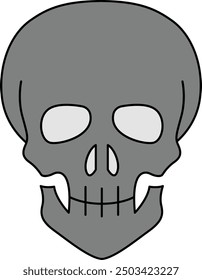 Totenkopf-Symbol und Illustration für Halloween und Horror-Themen Designs