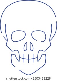 Totenkopf-Symbol und Illustration für Halloween und Horror-Themen Designs