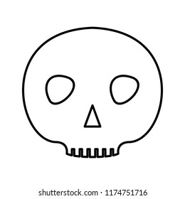 skull icon, illustration isolated vector sign symbol