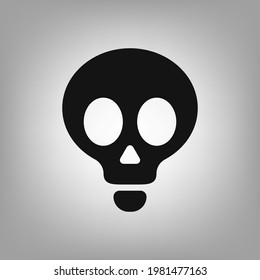 Skull icon for the interface of applications, games.