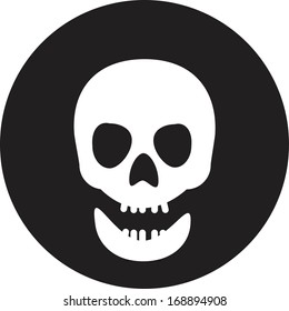 Skull icon isolated.