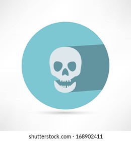 Skull icon isolated.