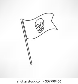 Skull icon isolated