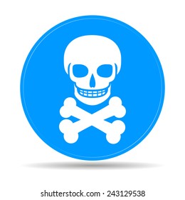 Skull icon isolated. Flat vector illustration