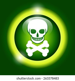 Skull icon isolated. Flat vector illustrator Eps 10