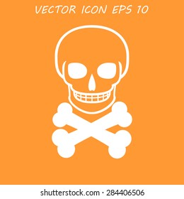 Skull icon isolated. Flat vector illustrator Eps 10