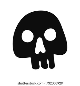 Skull icon isolated illustration on white background