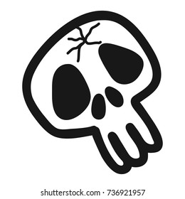 Skull icon isolated illustration on white background