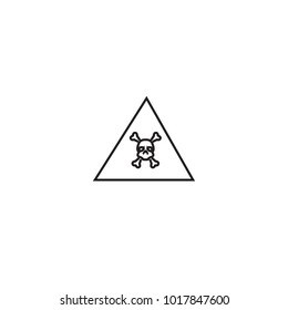 Skull icon isolated on white background. Trendy skull icon in flat style. Template for app, ui and logo, vector illustration, eps 10