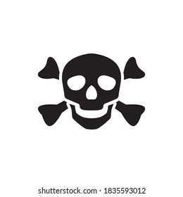 Skull icon isolated on white background
