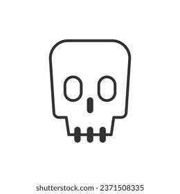 Skull icon isolated on white background. Halloween symbol modern, simple, vector, icon for website design, mobile app, ui. Vector Illustration