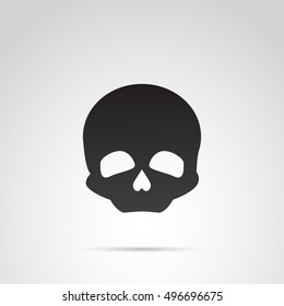 Skull icon isolated on white background. Vector art.