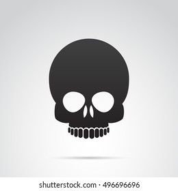 Skull icon isolated on white background. Vector art.