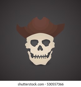 Skull icon isolated on white background. Vector art.