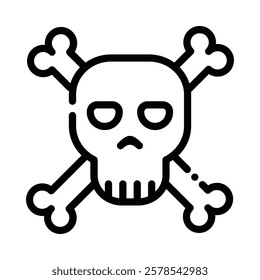 Skull Icon in Line Style