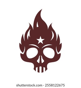 Skull icon logo design template