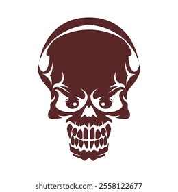 Skull icon logo design template