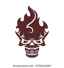 Skull icon logo design template