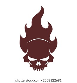 Skull icon logo design template