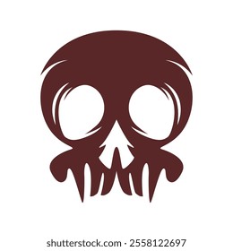 Skull icon logo design template