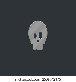 Skull Icon Logo Element Sci Fi Futuristic Cartoon Military Vector Design